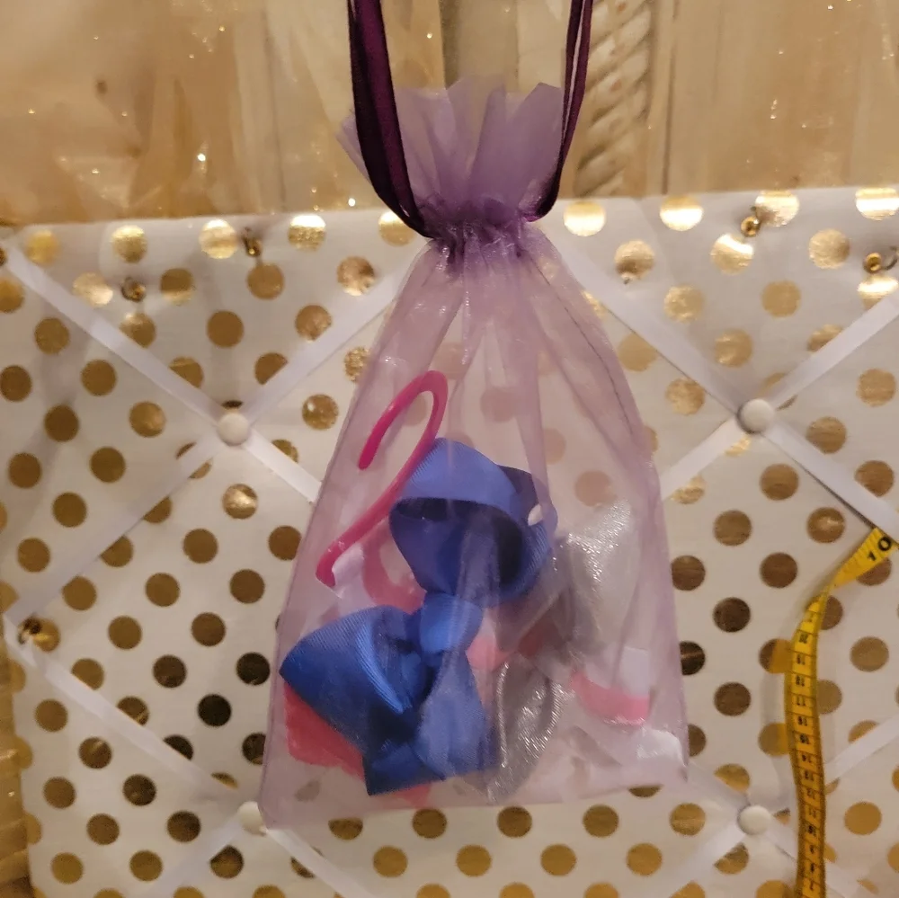 Colorful Bow Hair Clips And Holder